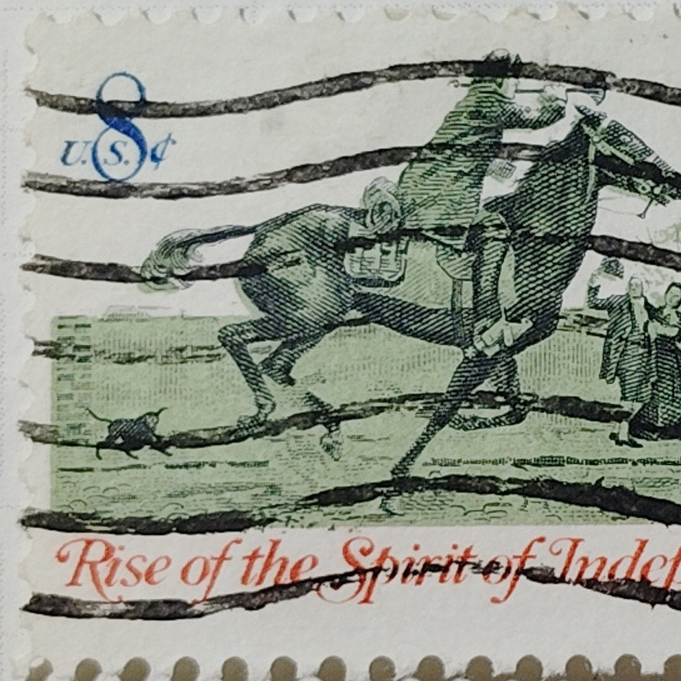 1973 US Postage Stamp Scott #1478 8c Spirit of Independence Post Rider Used