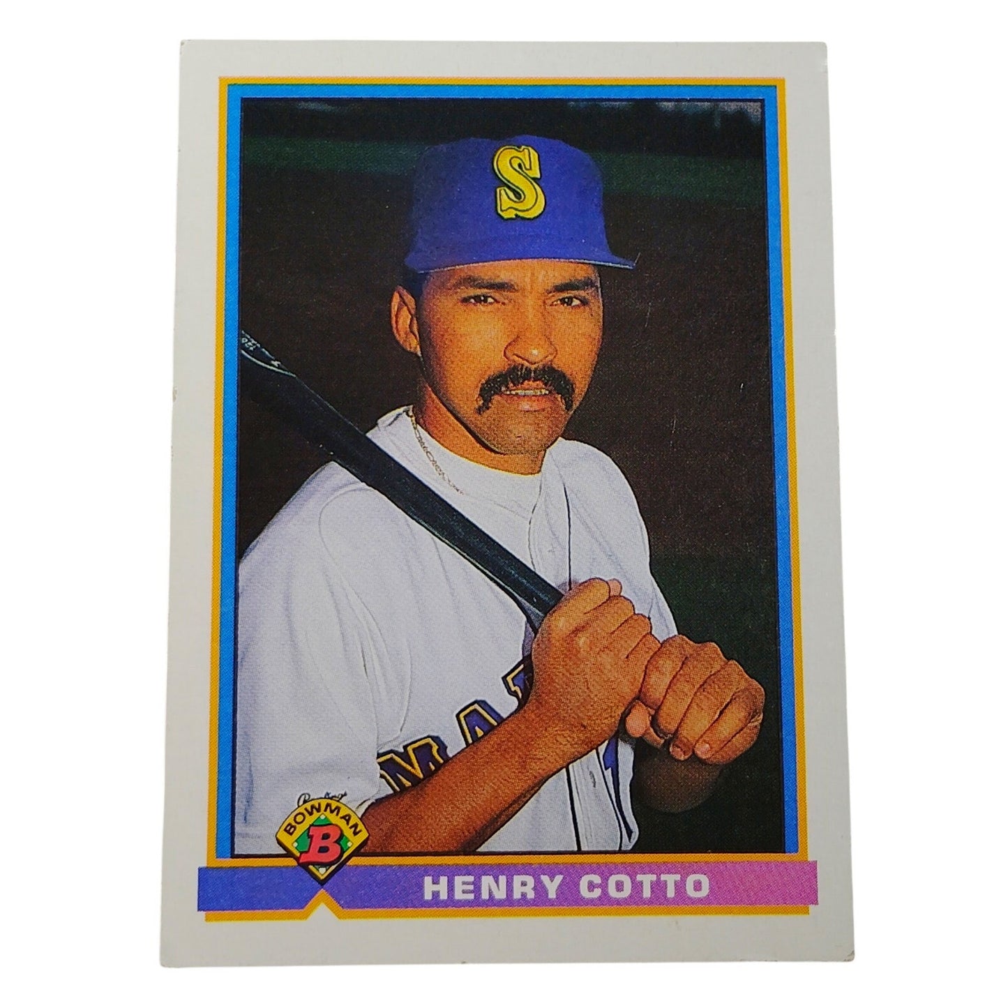 1991 Bowman Henry Cotto #244 Seattle Mariners Outfielder Baseball Card NM