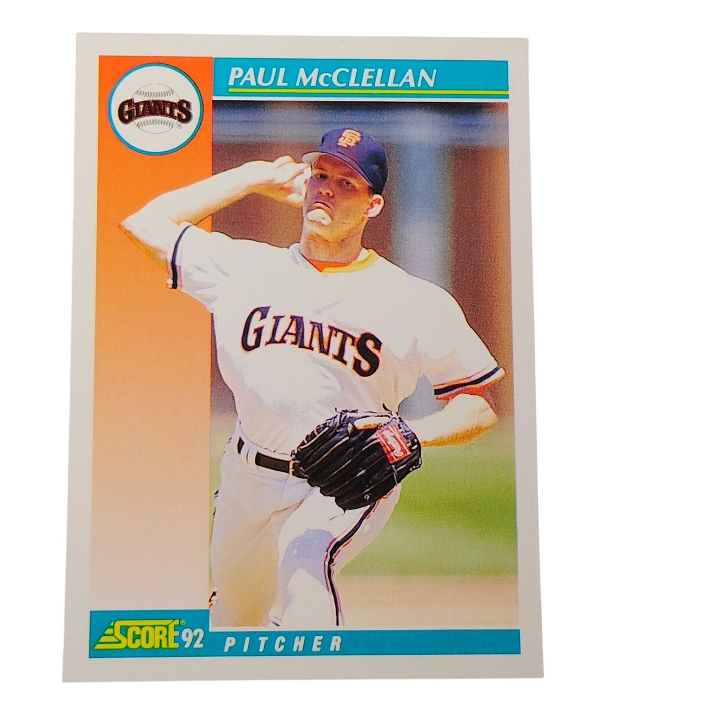 1992 Score Paul McClellan #703 San Francisco Giants Pitcher Baseball Card NM