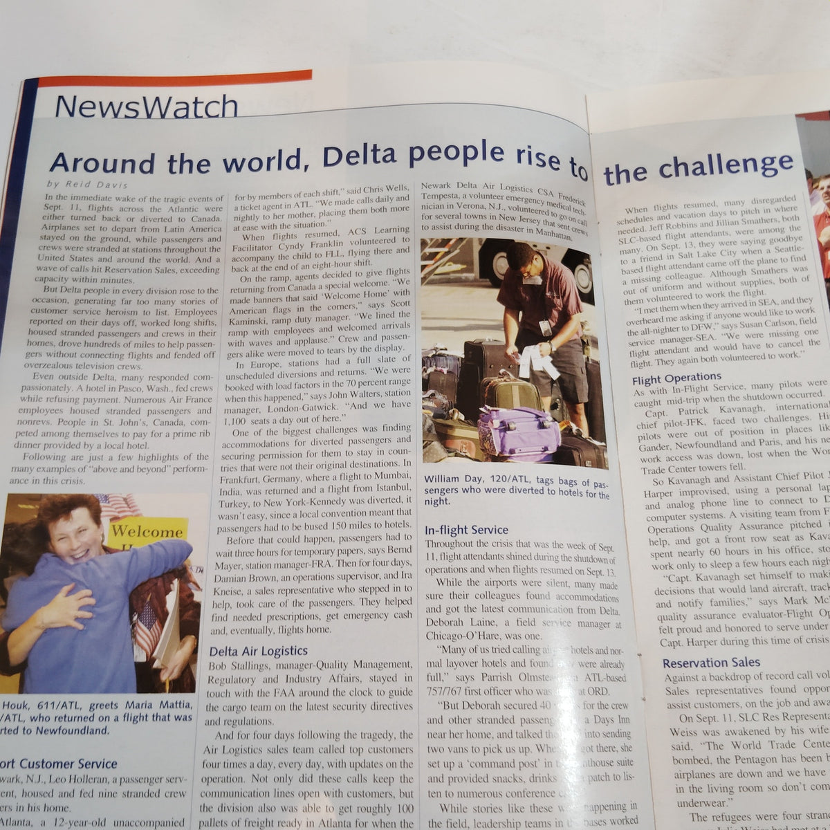 Delta News Digest: Moving Forward September 26, 2001 Airline Magazine