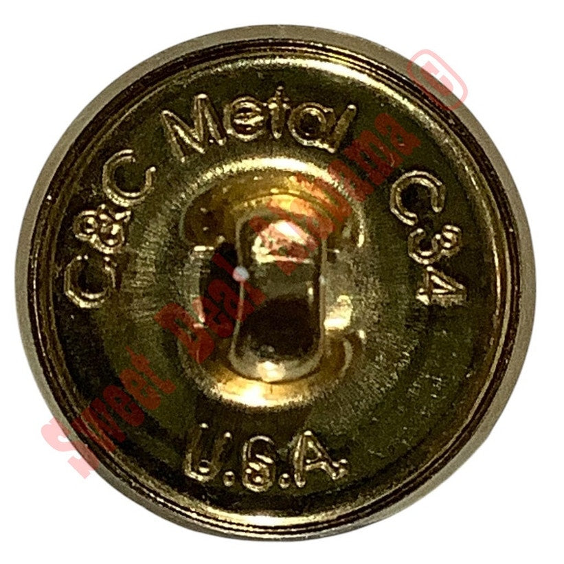 C&C Metal U.S.A., Brass Button w/ Eagle Seal, 5/8"D, No. C34