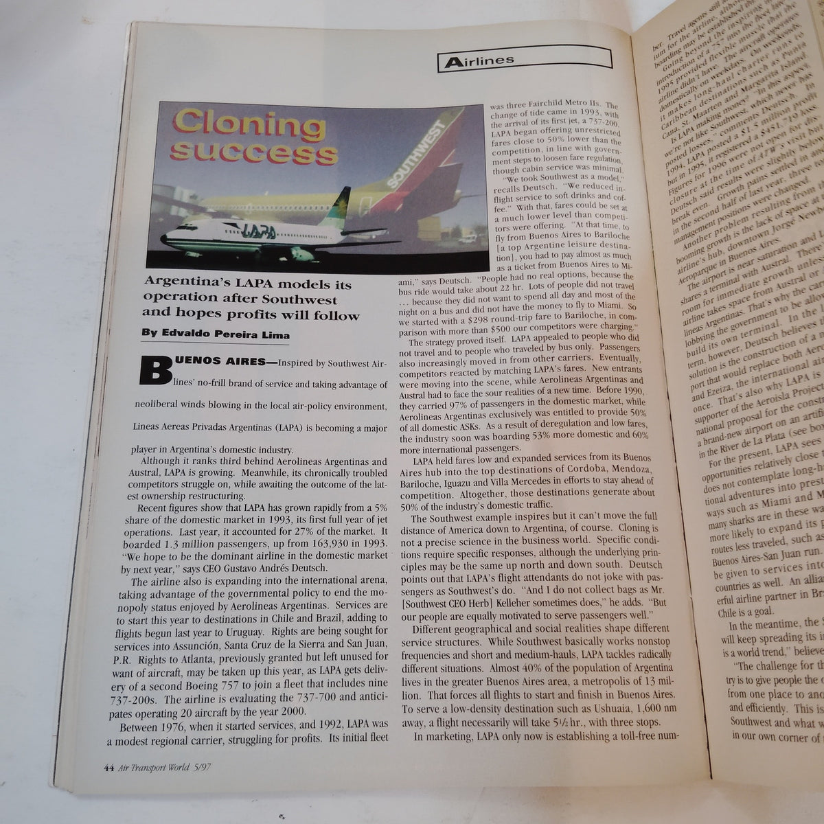 Air Transport World - May 1997 - The Magazine of World Airline Management