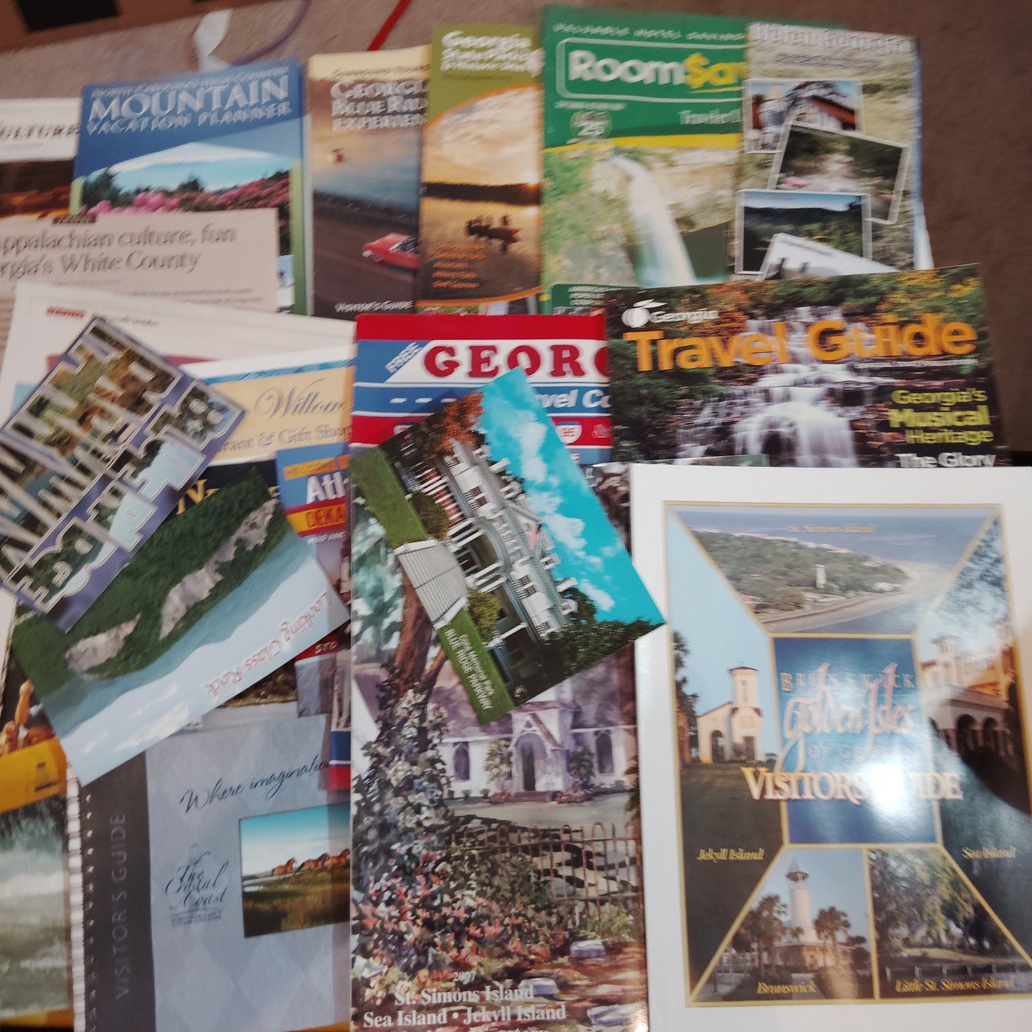 2007 Georgia North Carolina Mississippi Ephemera - Maps, Postcards, Brochures