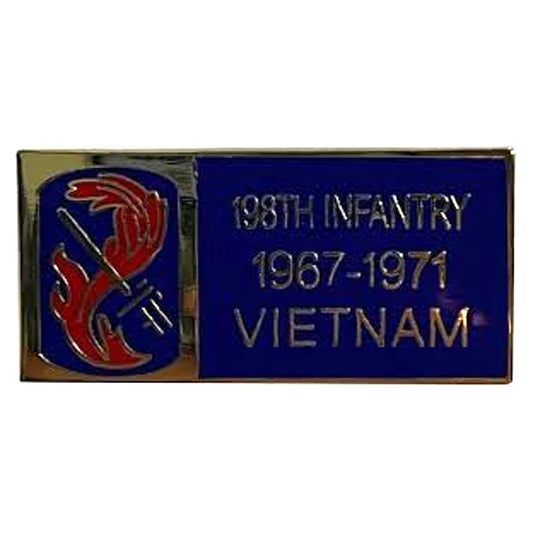 198th Infantry Brigade Vietnam (1967-1971) Novelty Hat Lapel Pin 1" × 1/2"