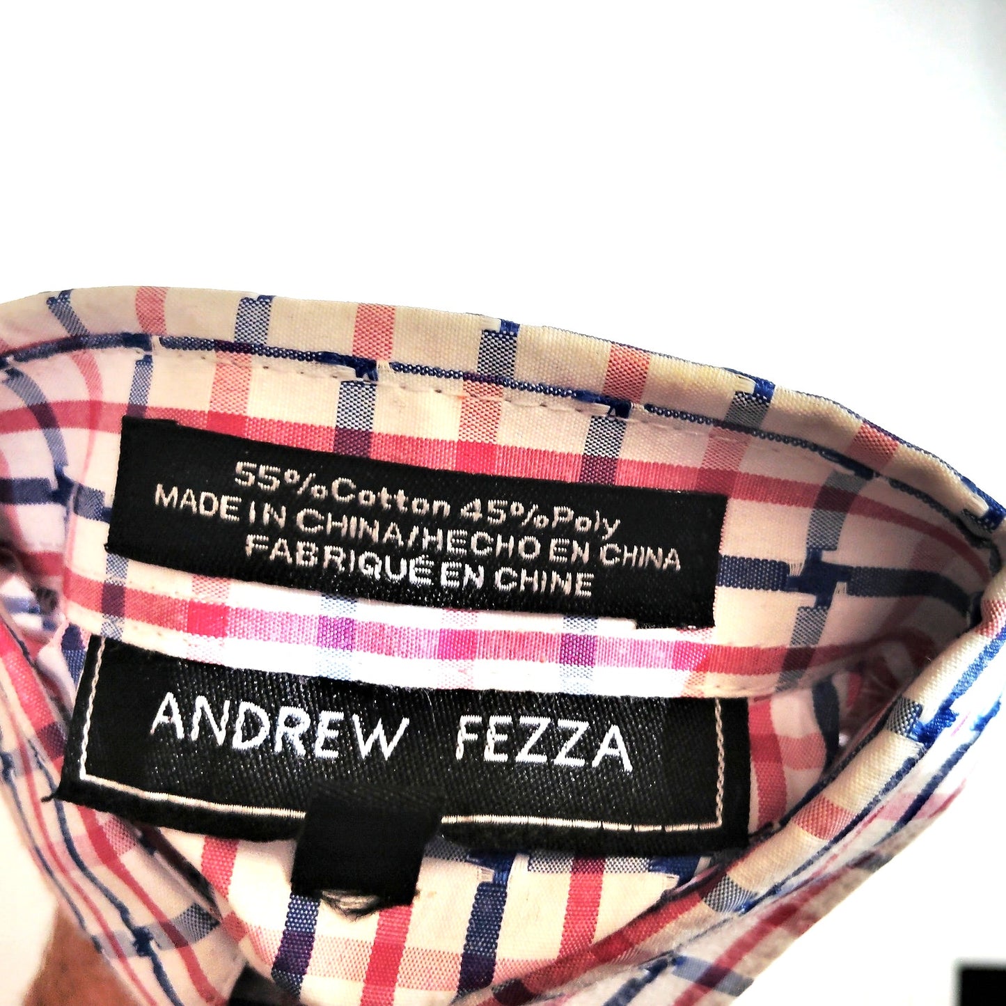 Andrew Fezza 3PC Vest Shirt Tie Dress Outfit Pink Blue Plaid 6/9 Months