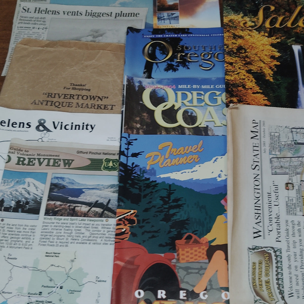 Vintage Oregon & Washington Travel Ephemera Collection (2003) Maps, Brochures