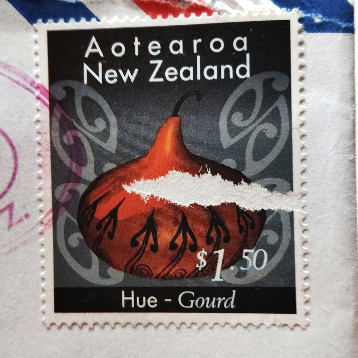 New Zealand 1996 Aotearoa Hue-Gourd $1.50 Stamp Airmail Wellington Cover
