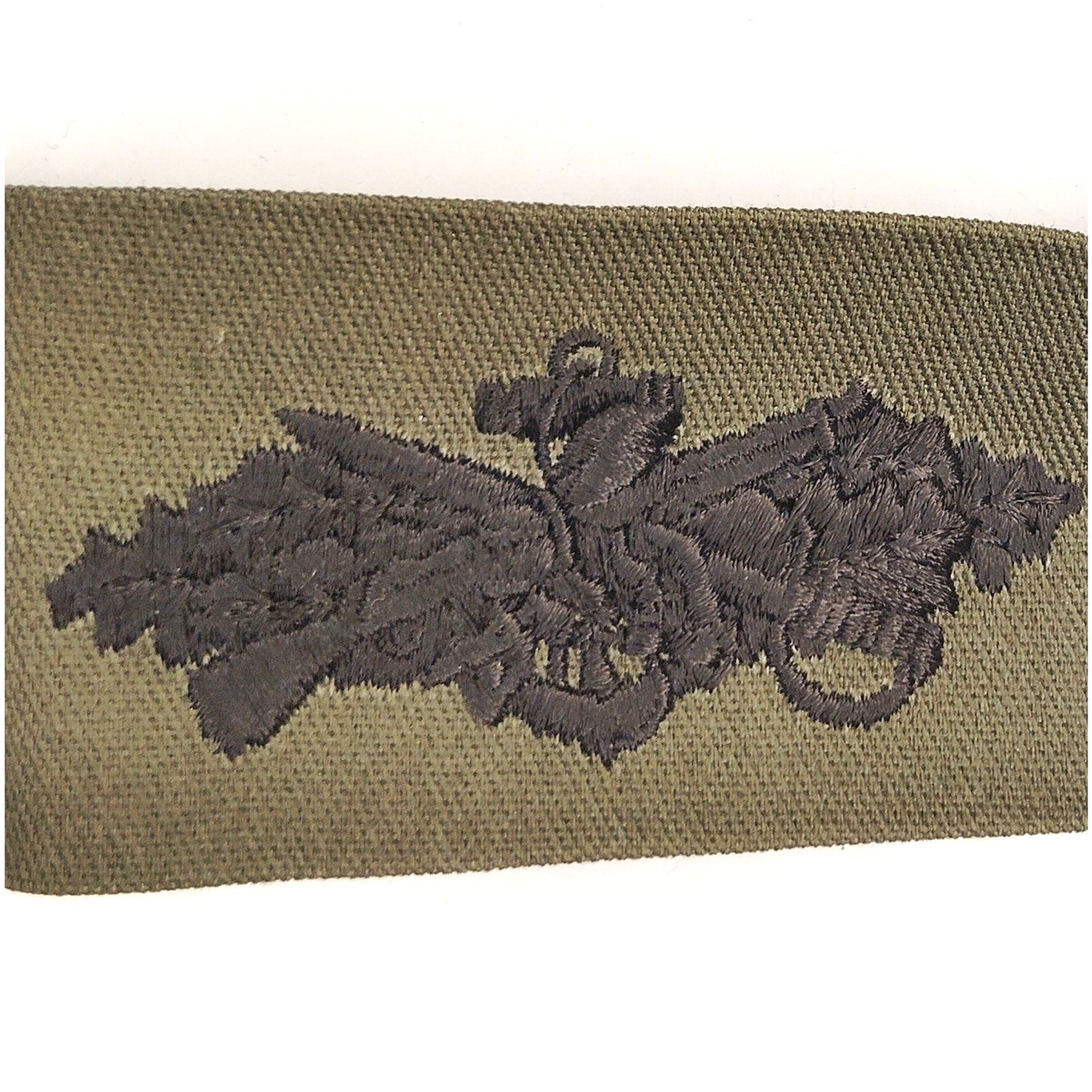 US Navy Seabee Combat Warfare Subdued OD Green Badge Tape – Sew‑On 7‑3/4"