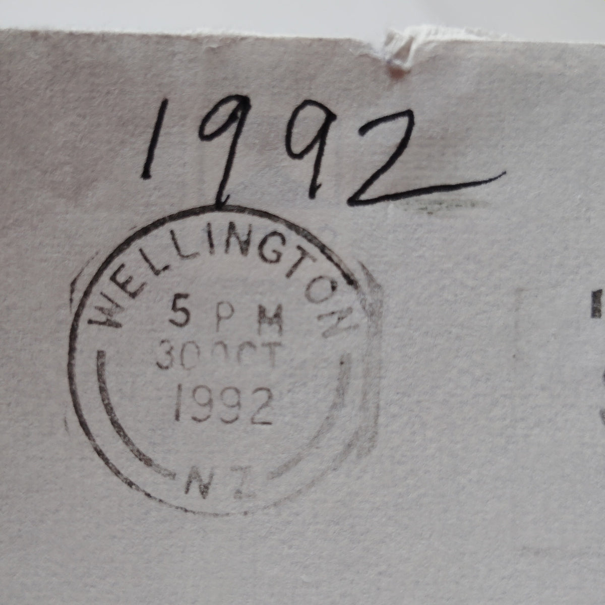 1992 New Zealand 65c Christmas Stamp Cover Wellington NZ Postmark to USA