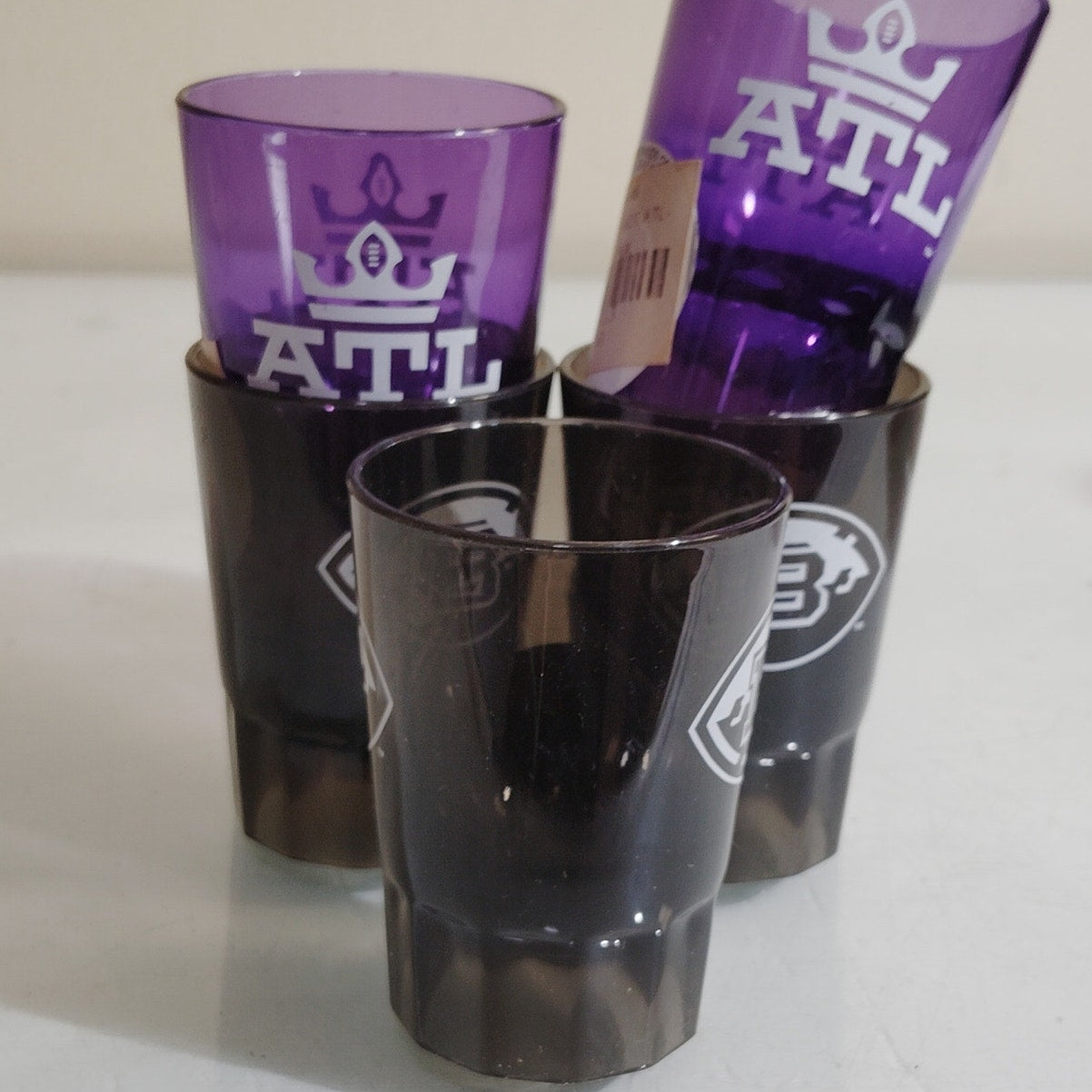 5-Pack AAF Shot Glasses 2 oz – 3 Birmingham Irons & 2 Atlanta Legends