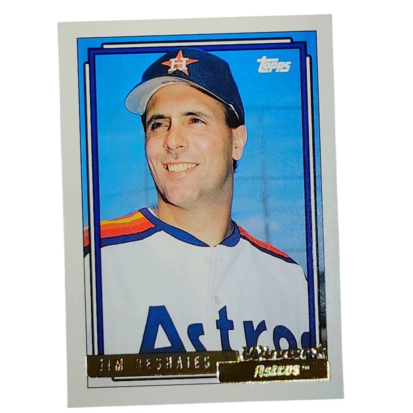 1993 Topps #415 Jim Deshaies Gold Foil Winner Houston Astros Pitcher - VG/EX