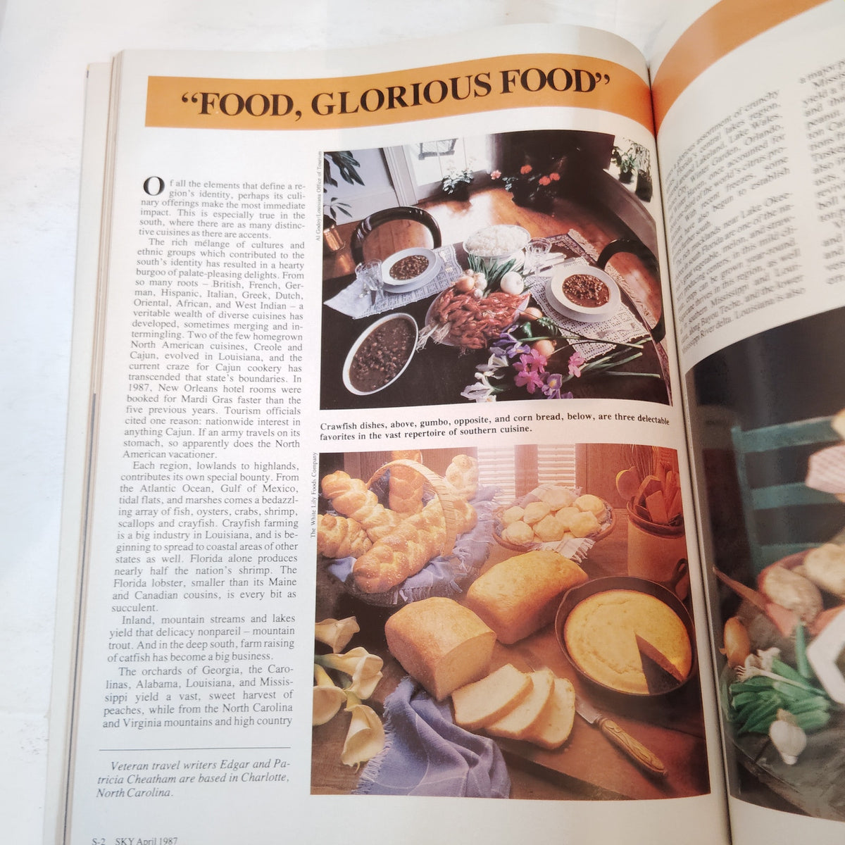 Delta Sky In-Flight Mag - April 1987 - "In Praise of Popcorn", S.B. Rymer Jr.