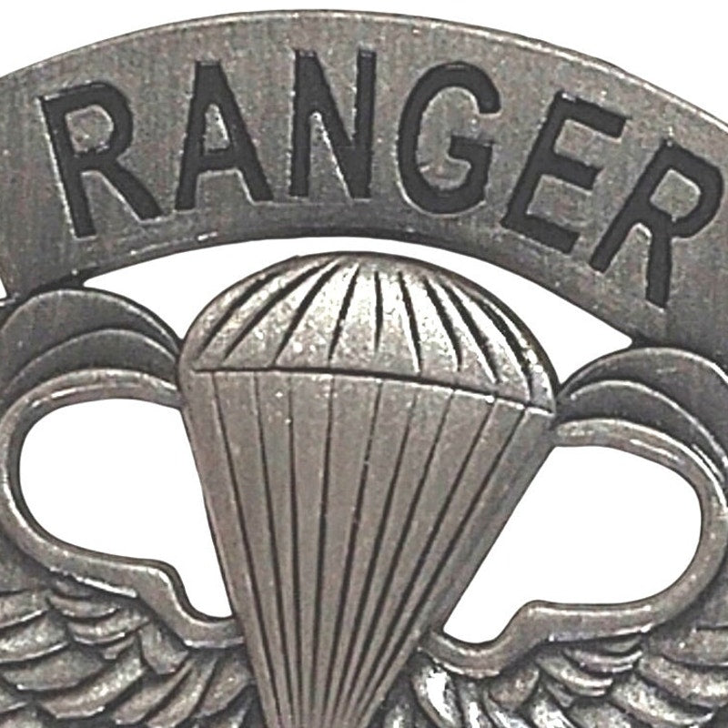 U.S. Army Airborne Ranger Paratrooper Wings Novelty Pin Silver Tone 1‑1/4" × 1"