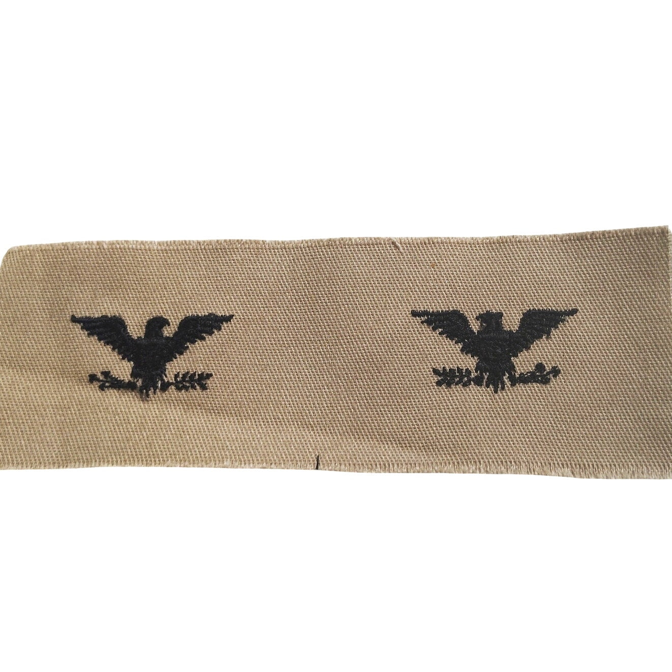 US Army Colonel O‑6 Sew‑On Rank Strip – Black on Tan DCU – 2" × 6"