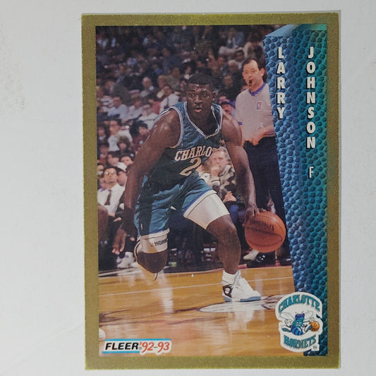 1992-93 Fleer Larry Johnson Card No. 25 – Hornets – Forward – VG/EX