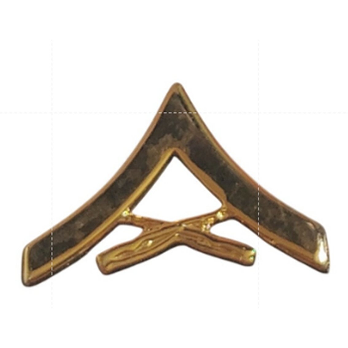 USMC Lance Corporal E‑3 No‑Shine Gold Rank Insignia novelty Pins 7/8" × 5/8"