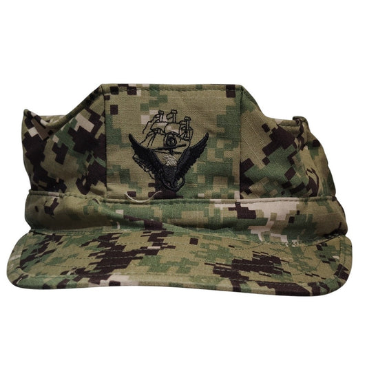 U.S. Navy NWU Type III Woodland Cap Size 7-1/8 Ripstop 50/50 Sekri Industries