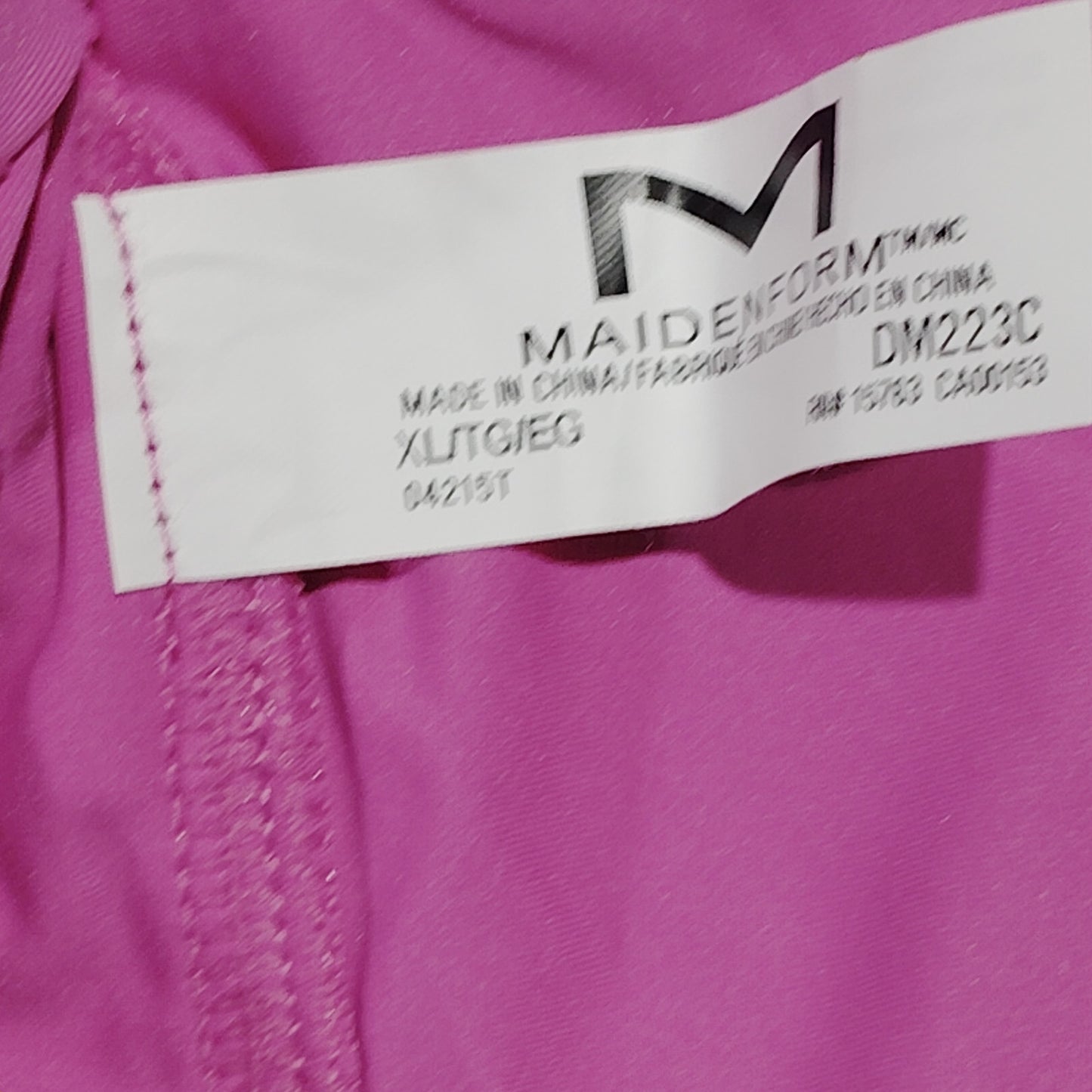 Maidenform Pure Comfort Cropped Cami Bra – Medium Pink – Size XL – Wireless