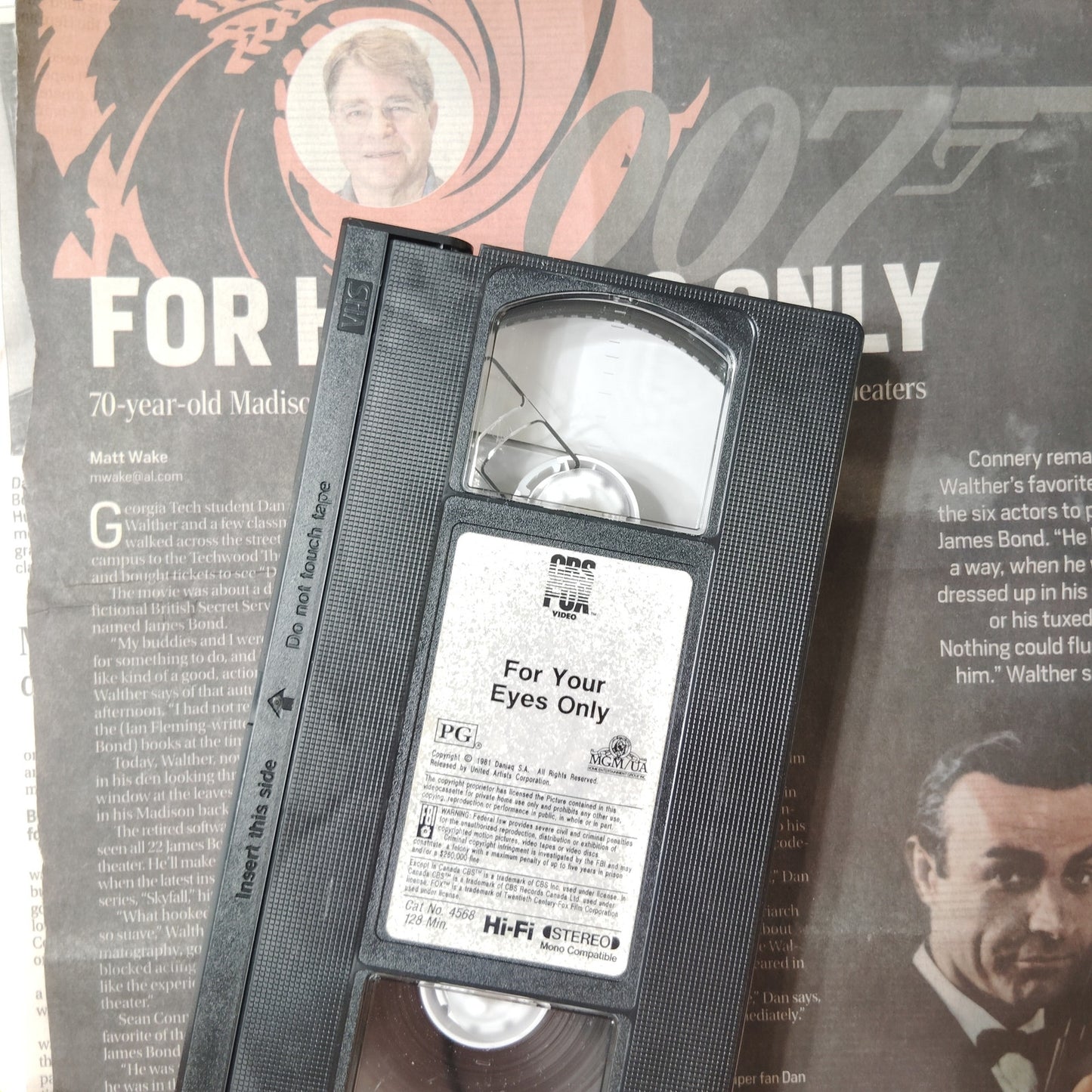 For Your Eyes Only VHS 1981 Roger Moore James Bond Original 1984 CBS/FOX Release