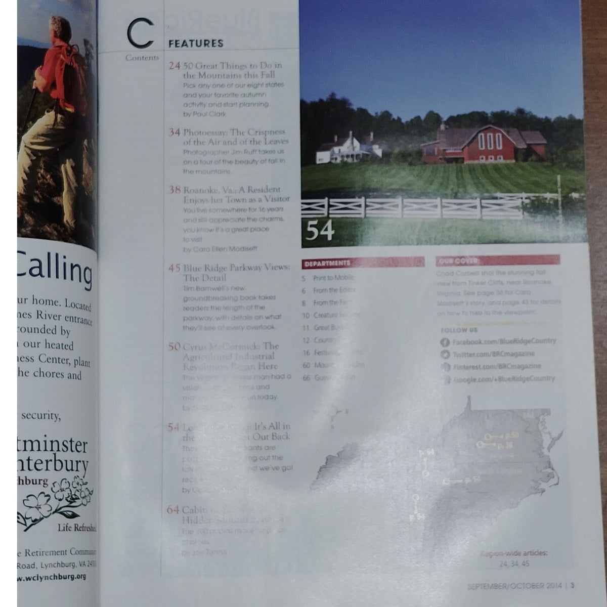 Blue Ridge Country Magazine - Sep/Oct 2014 - 50 Great Fall Treks