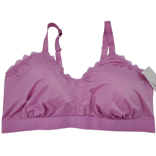 Auden Lightly Lined Triangle Padded Bralette Purple 2X (40F 42E 44D)