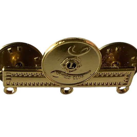 Vintage Lions Club International, Gold Tone Lioness Bar Lapel Pin