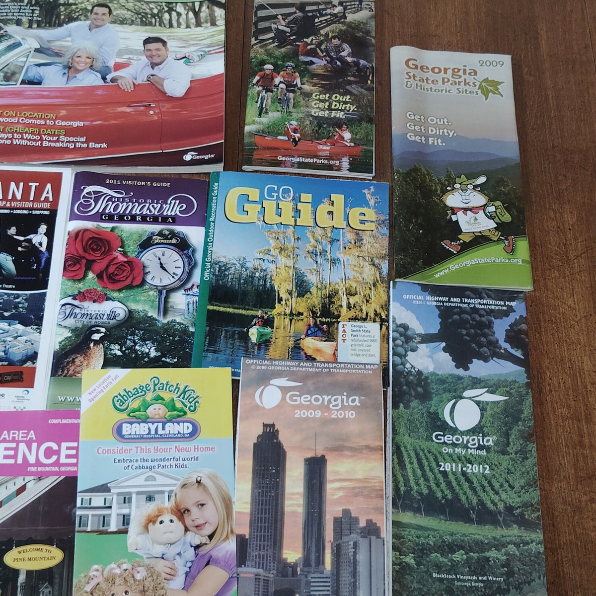 Vintage Georgia State Parks & Travel Ephemera Lot - Guides, Maps, Brochures