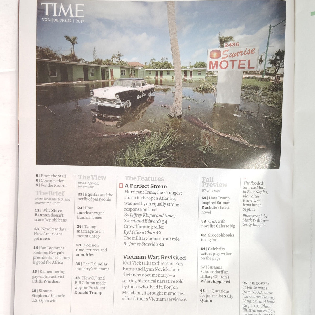 Time Magazine September 25 2017 Hurricanes Learning from Disaster Back Issue