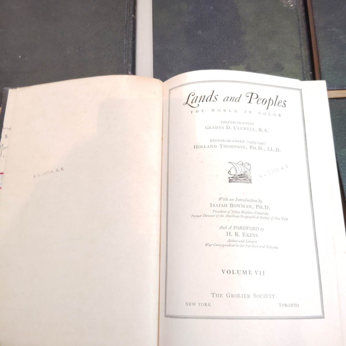 Lands & Peoples: The World in Color - Grolier Society 7 Vol Set 1940s-60s