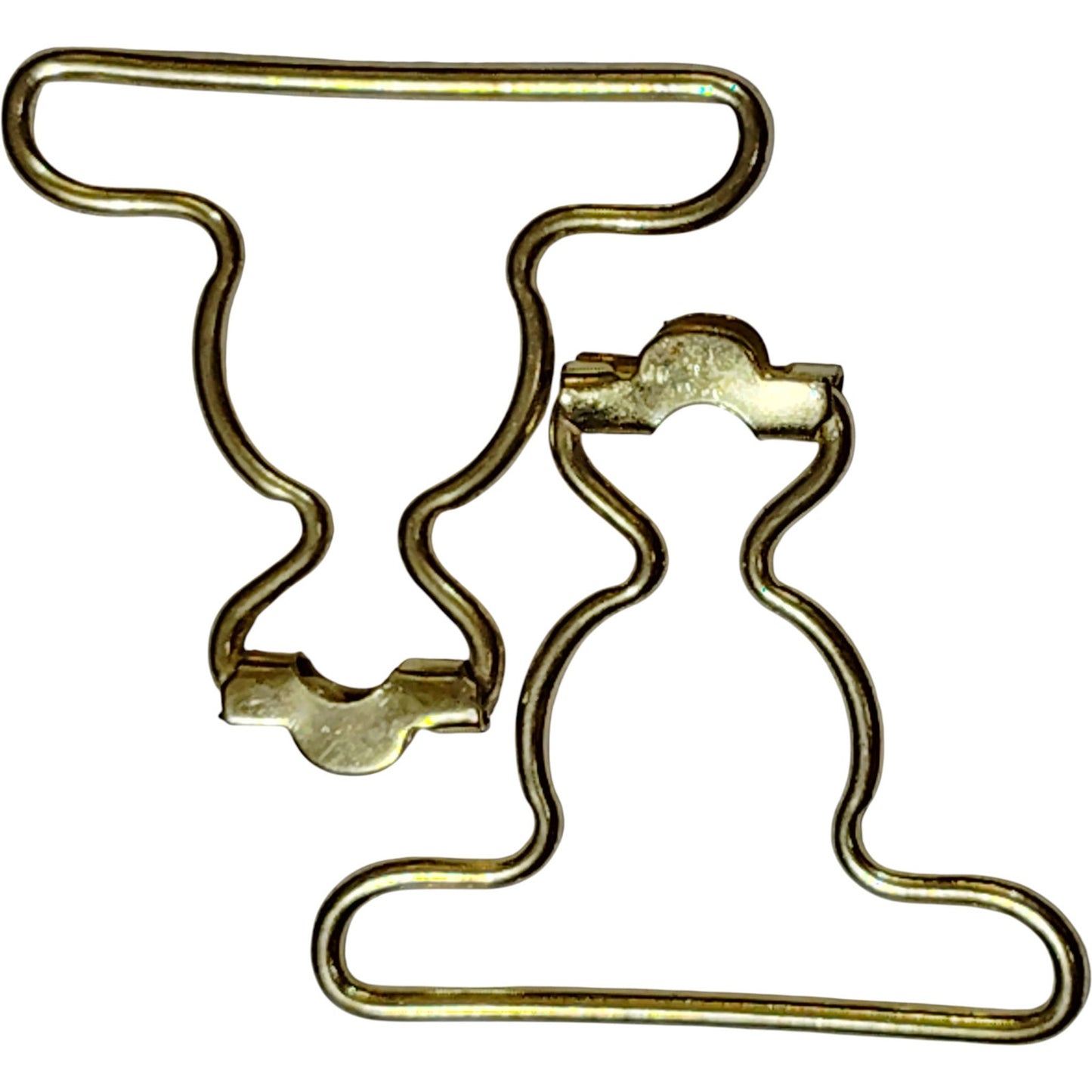 Lot of 4 – Brass Suspender Loops – 1-7/8"W × 1-3/4"H – Fits 1-3/4" Webbing