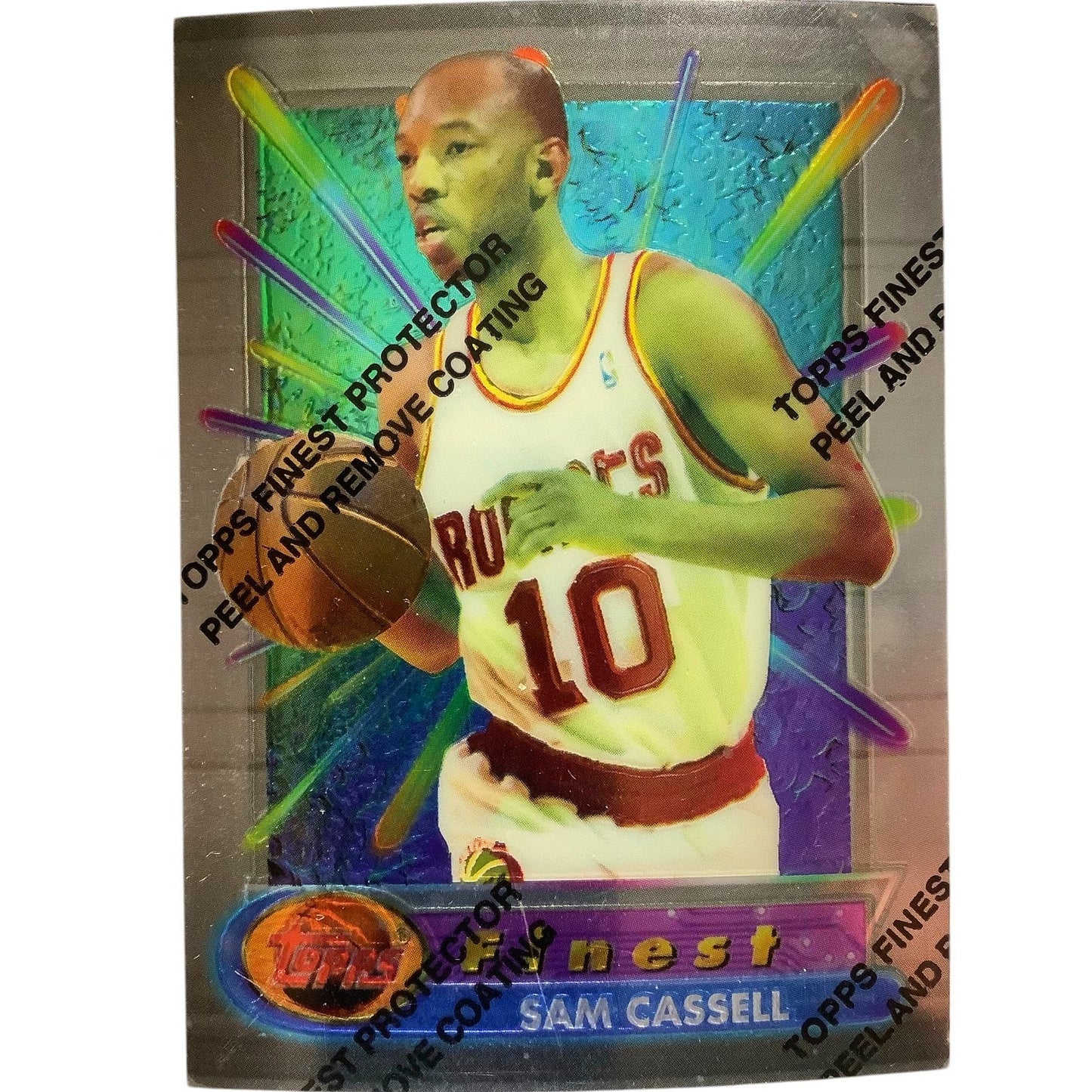 Sam Cassell, Rockets, 1994 NBA TOPPS Finest w/ Protective Cover, Card 67, NM+
