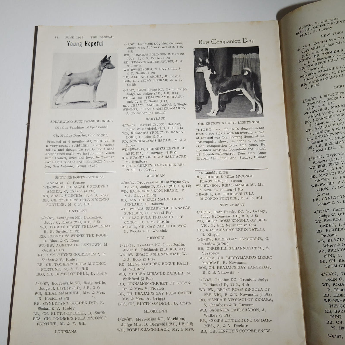 The Basenji Magazine June 1967 Vol. IV No. 6 - Basenji Club of America