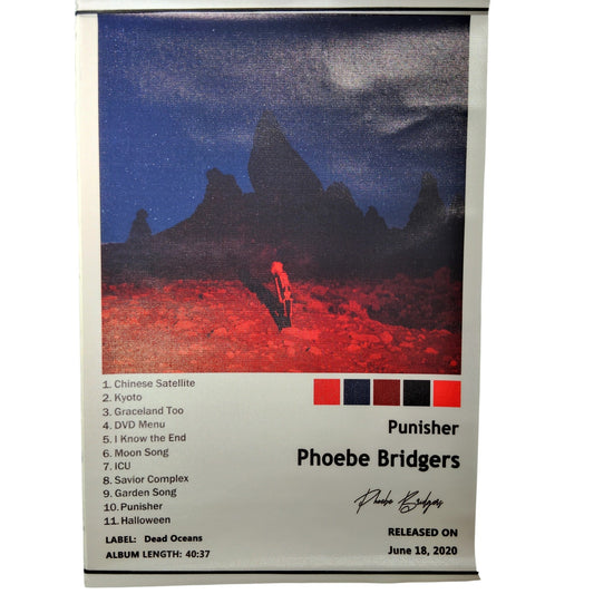 Phoebe Bridgers Punisher Album Cover Canvas Print Poster, Indie Music Wall Art, 12x16" Unframed