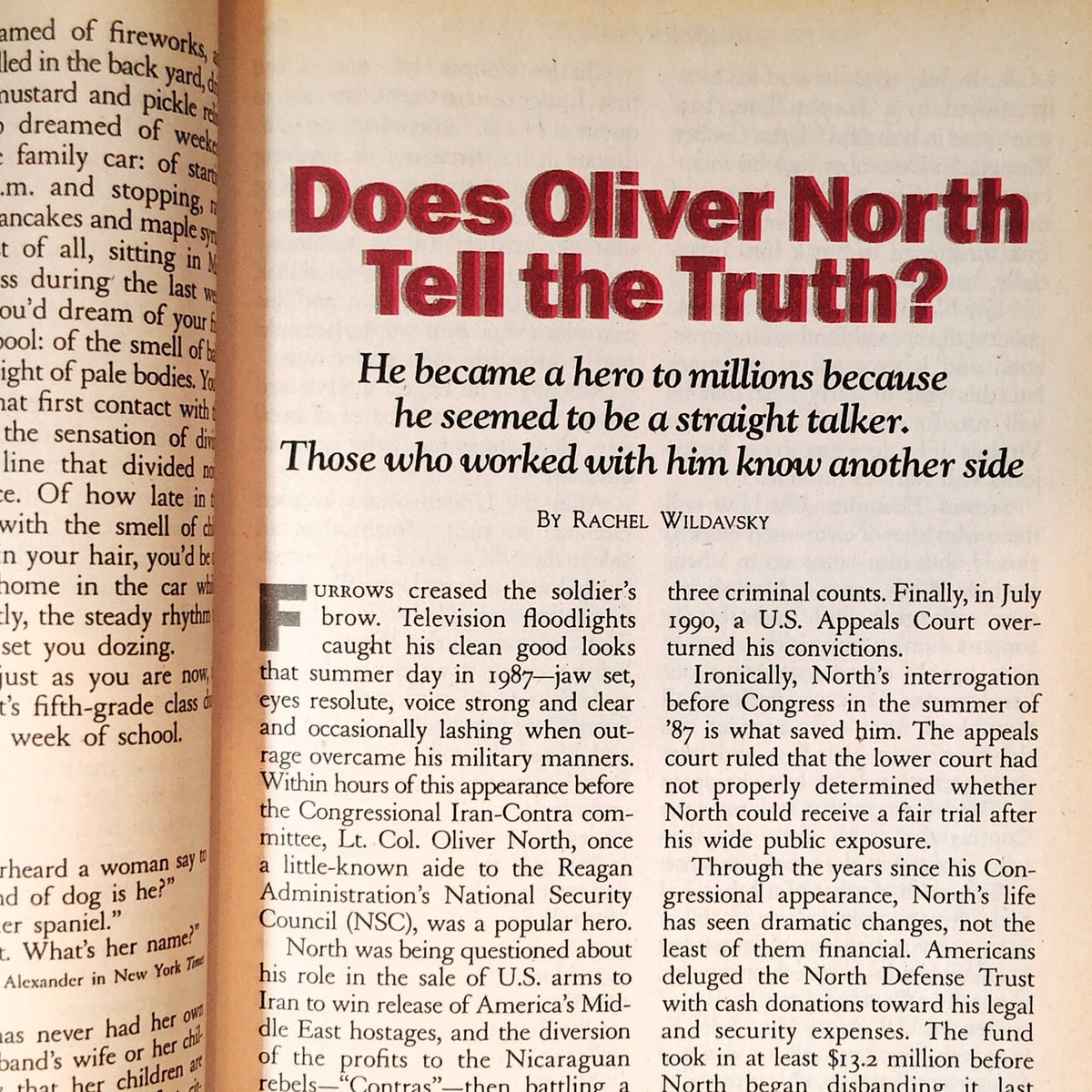Reader's Digest June 1993 Magazine - Oliver North Cover Vintage Back Issue