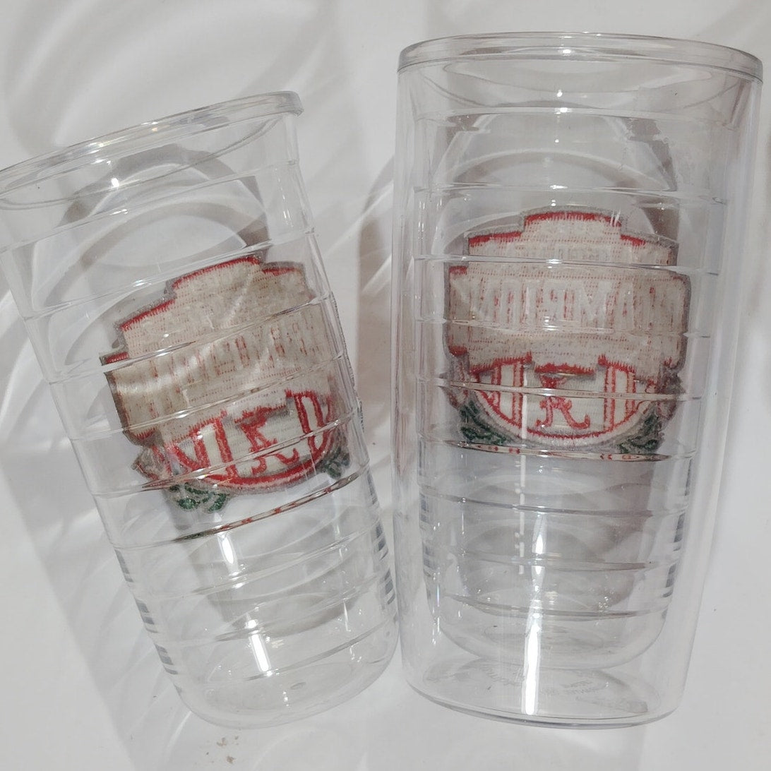 2009 Alabama Crimson Tide National Champions Tervis Tumblers 16oz, Embroidered Patch, One Incomplete