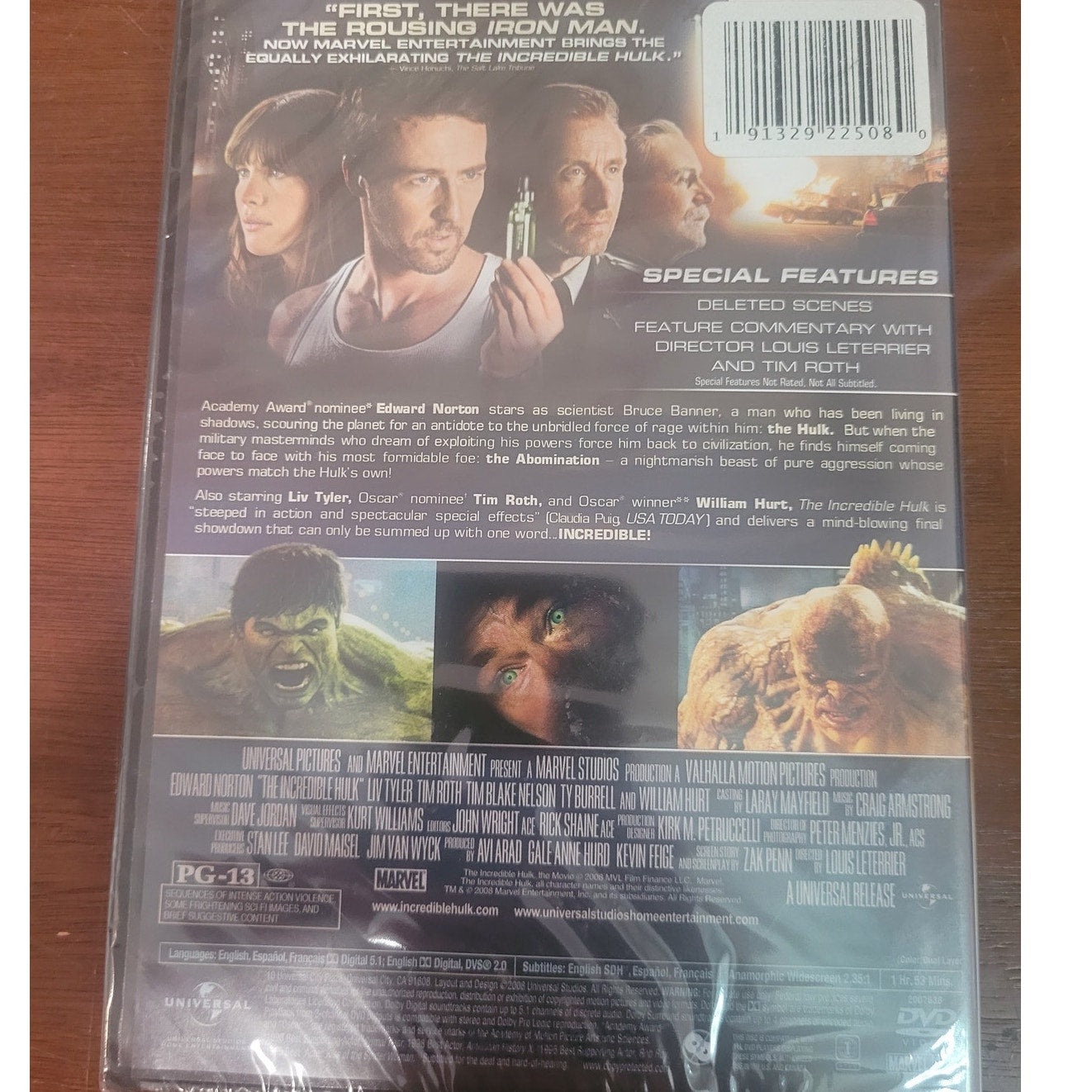 The Incredible Hulk DVD 2008 – Marvel Superhero Action, Edward Norton, Liv Tyler