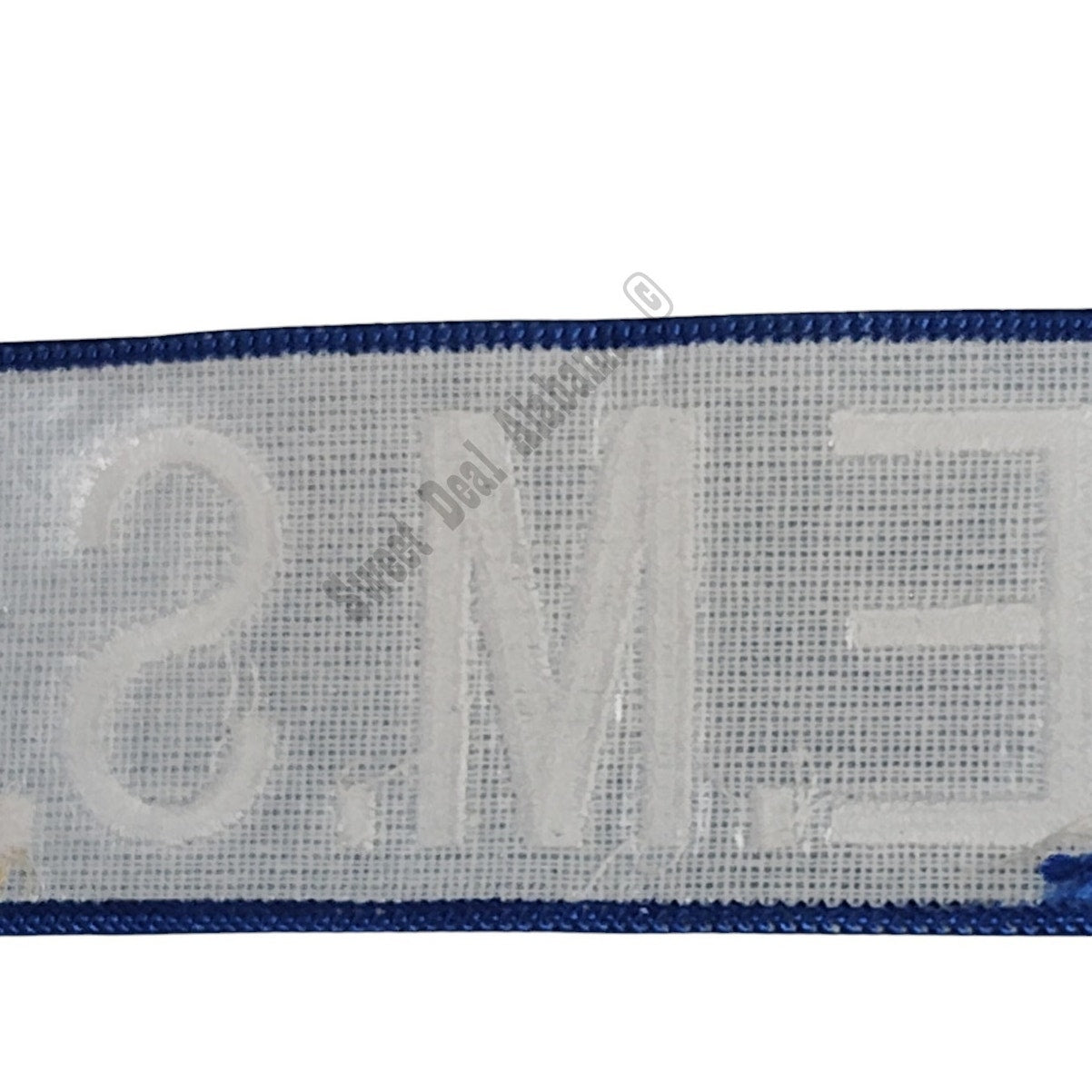 NOS, E.M.S., White Text on Blue, Iron or Sew-On Embroidered Patch, 4-1/4"W x 2"H