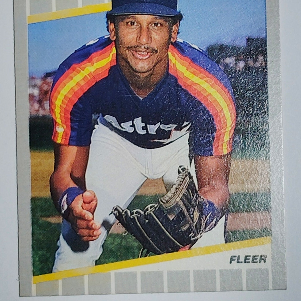 1989 Fleer Rafael Ramirez #365 Houston Astros Shortstop - Rainbow Jersey VG/EX