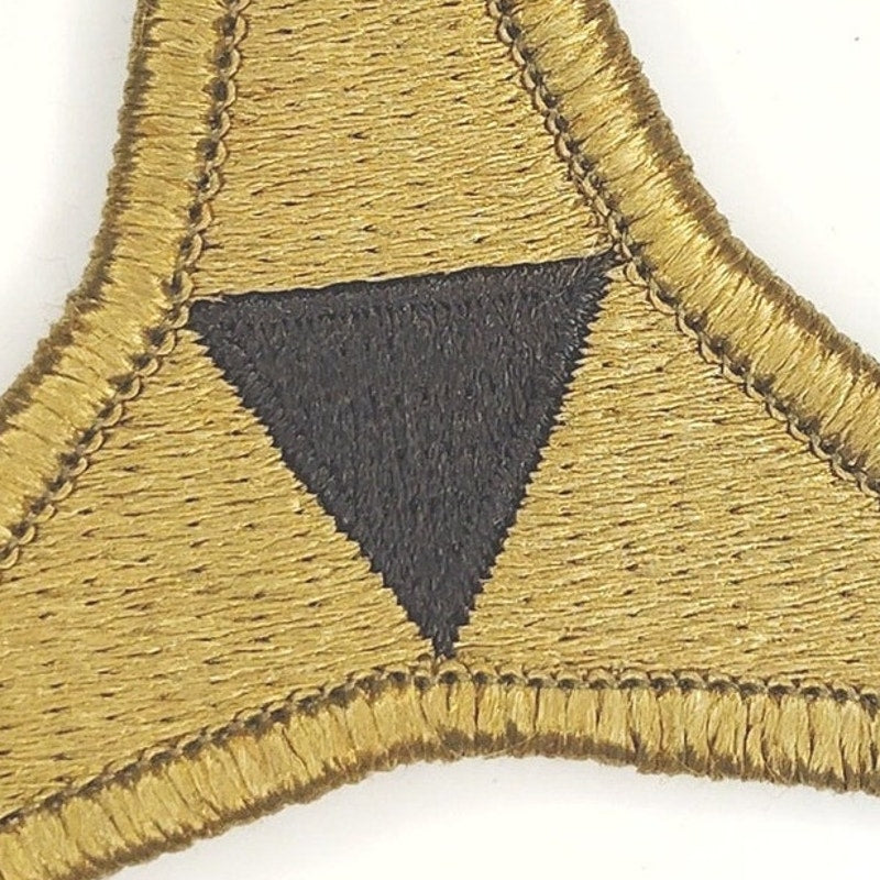 US Army III Corps 3rd Corps SSI Patch Black on Bagby Green Hook Back 3"