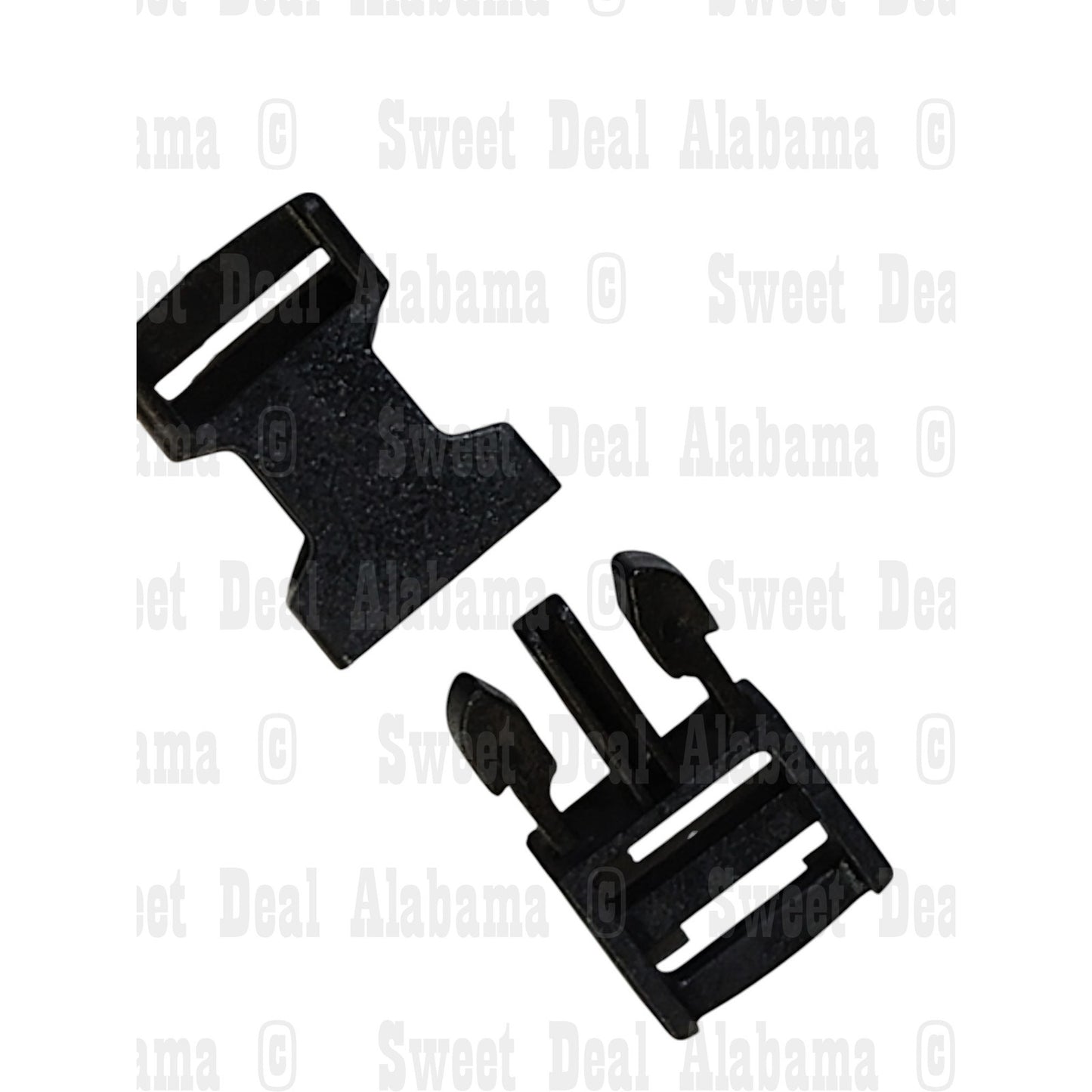 3/4" Domed Buckle Blk Plastic Replacement Clip, Military Webbing Strap Hardware