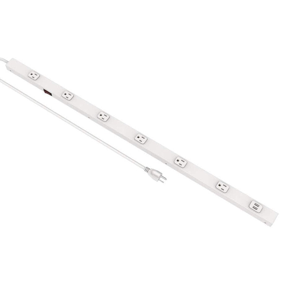 Commercial Electric 6-Outlet 2 USB 36" Power Strip, White, Model # LTS-6Z1320-2U