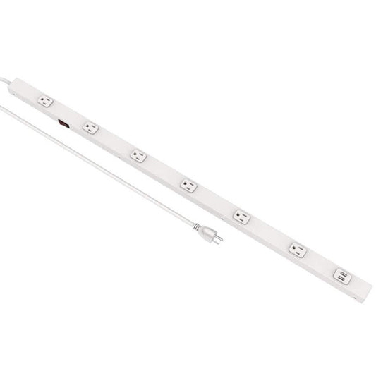 Commercial Electric 6-Outlet 2 USB 36" Power Strip, White, Model # LTS-6Z1320-2U