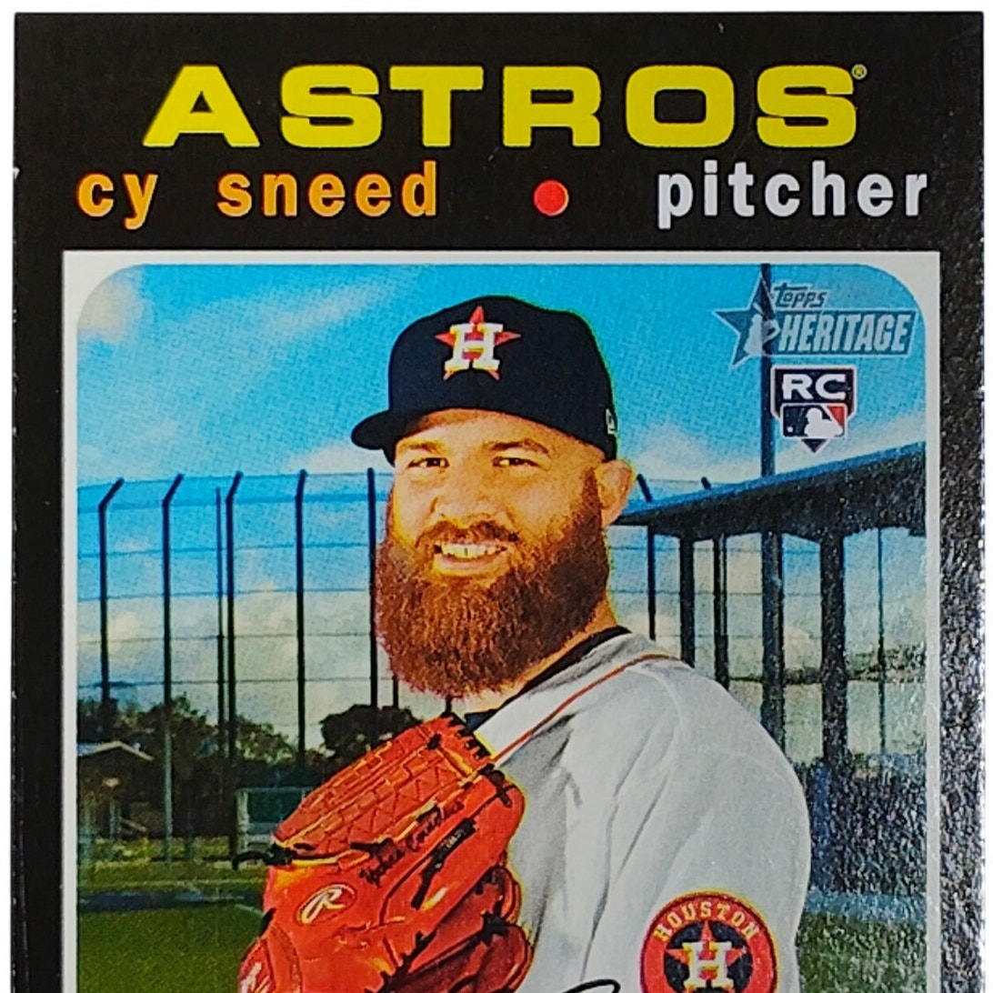 2020 Topps Heritage Cy Sneed 624 RC Houston Astros Pitcher Rookie Baseball VG/EX