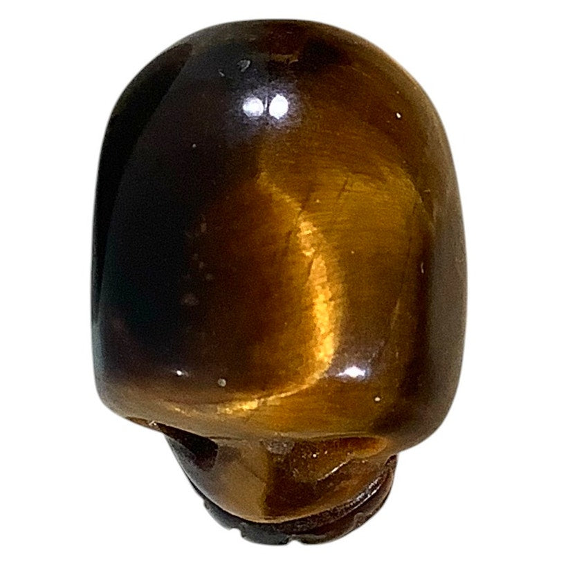 Skull- Carved Tiger's Eye Jasper Quartz - Figurine 1"L x 3/4"H
