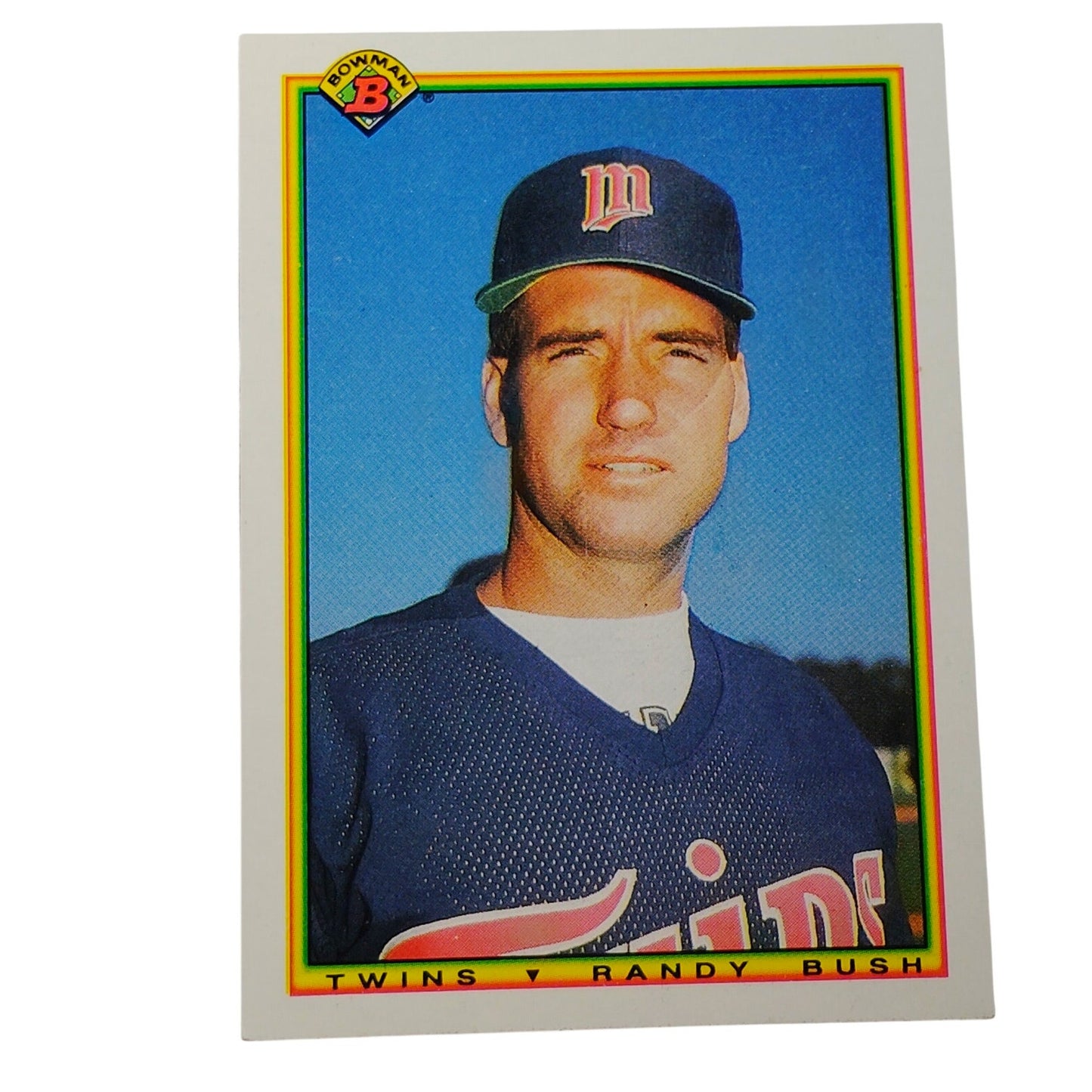 1990 Bowman Randy Bush #416 Minnesota Twins Outfielder MLB Baseball Card NM