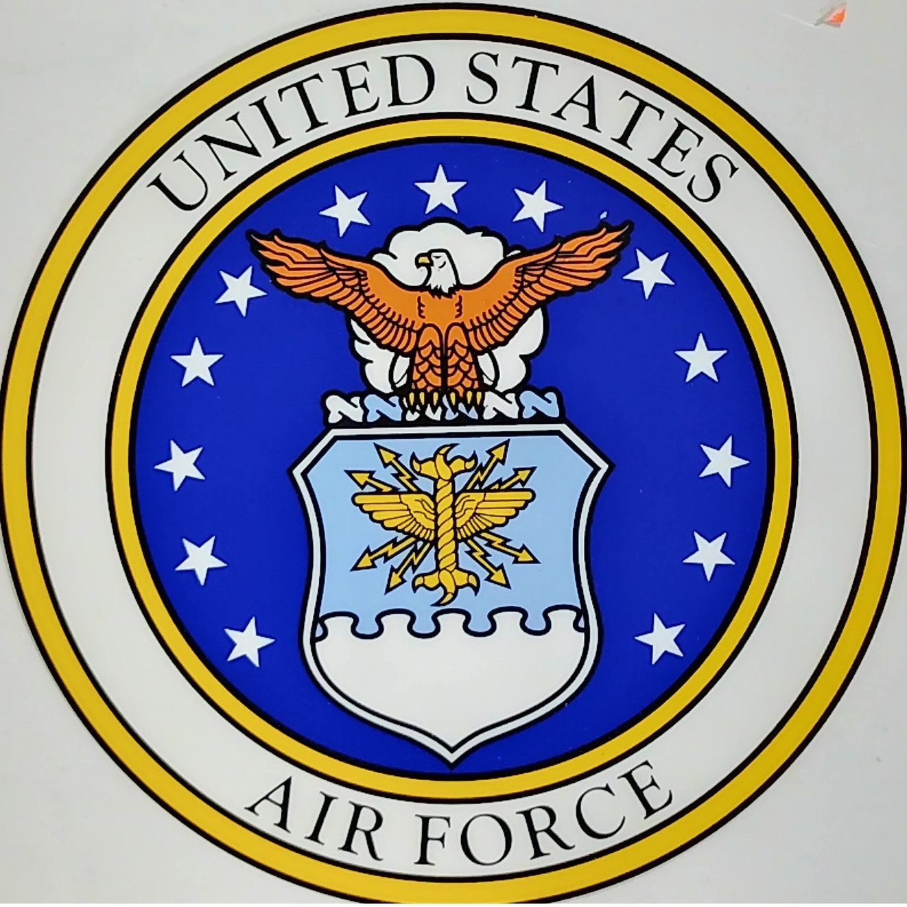 U.S. Air Force Seal Decal – 4" Round – Vinyl – Outside Window Mount – D51‑AF