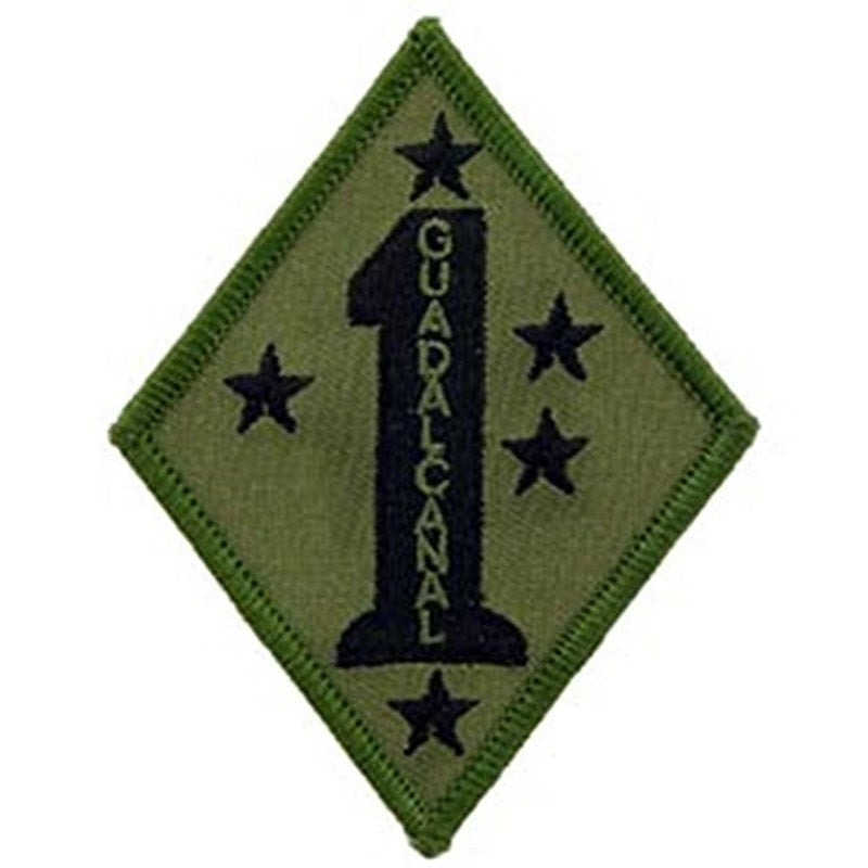 USMC 1st Marine Division Subdued Guadalcanal Patch 3‑1/2" × 2‑3/4" Sew‑On