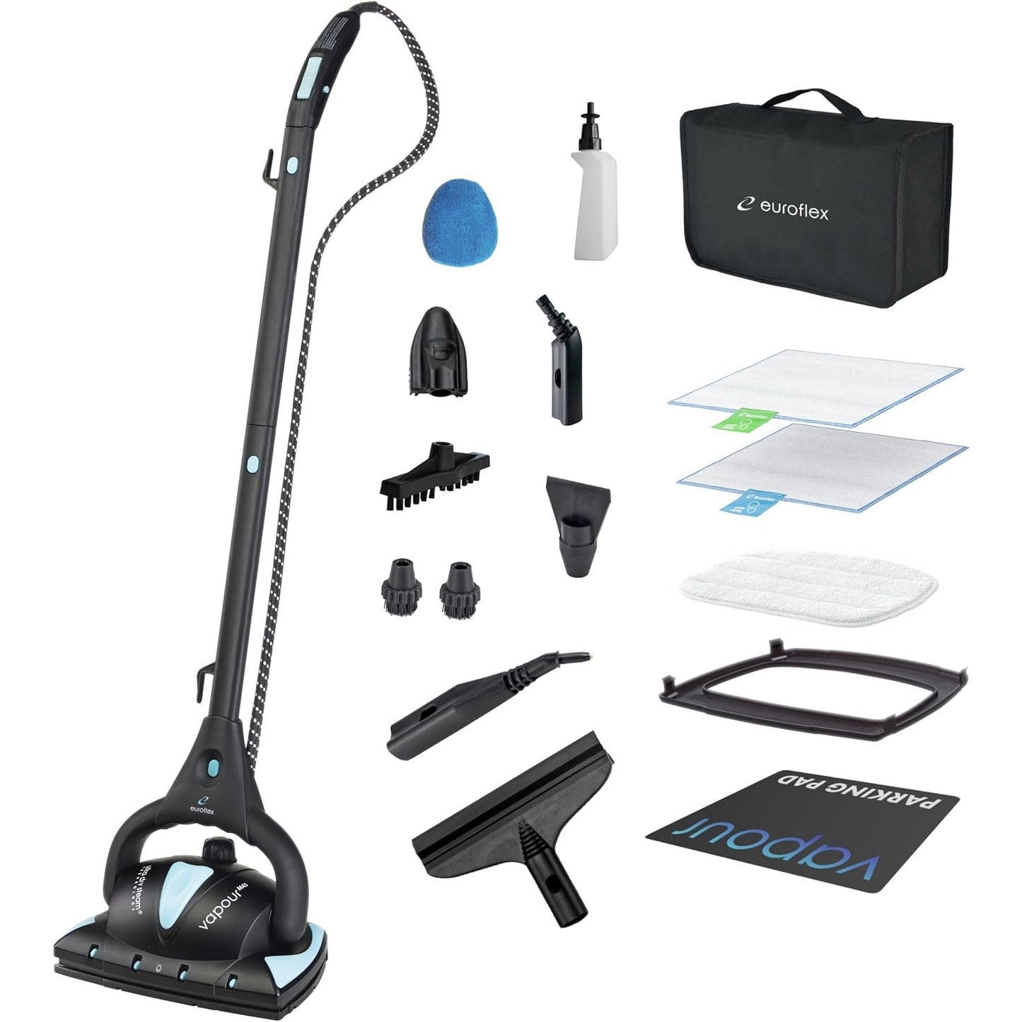 Euroflex Vapour Pro Steam Mop & All‑in‑One Steam Cleaner w/ Accessories