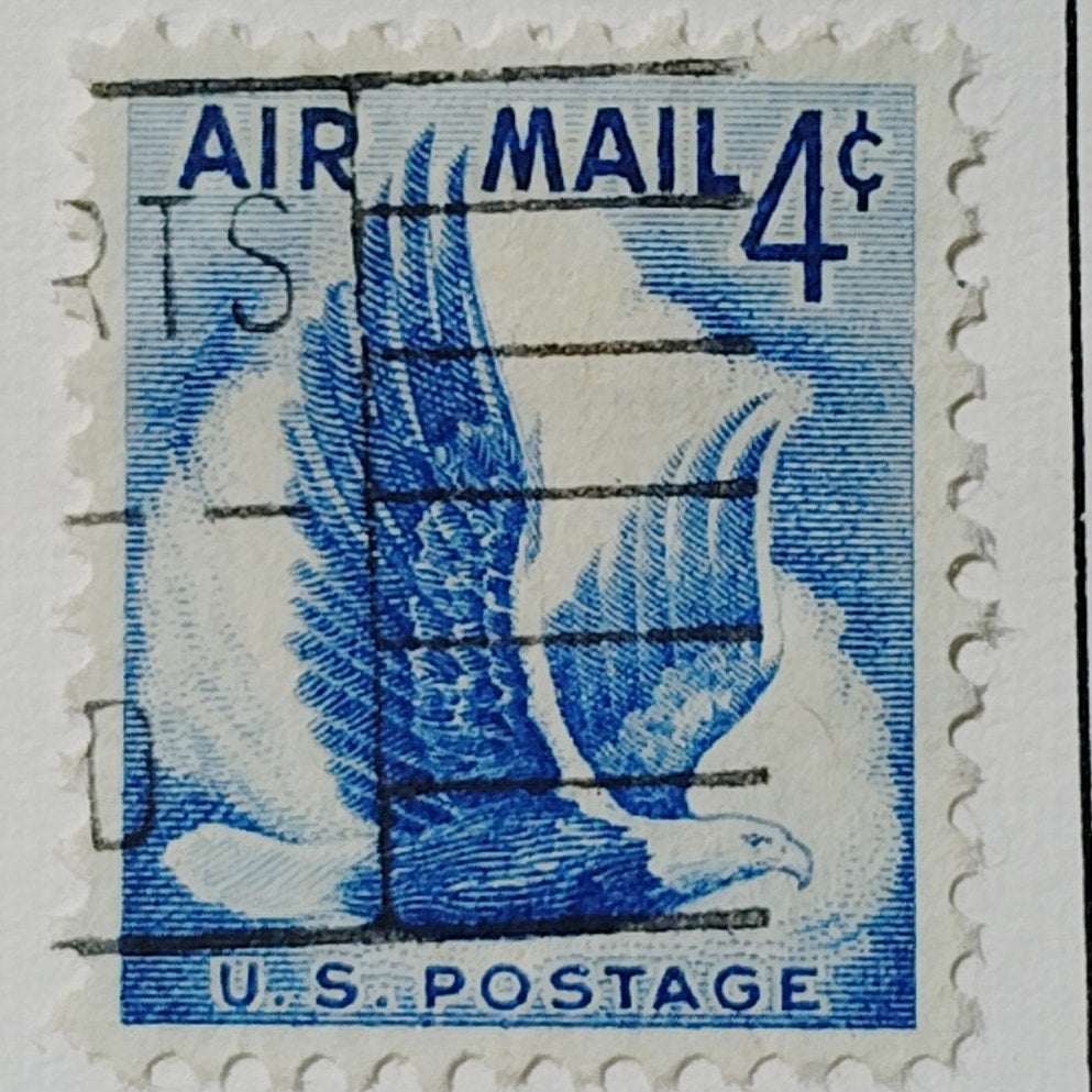 1954 U.S. Airmail 4¢ “Eagle in Flight” Stamp – Scott C48 – Used
