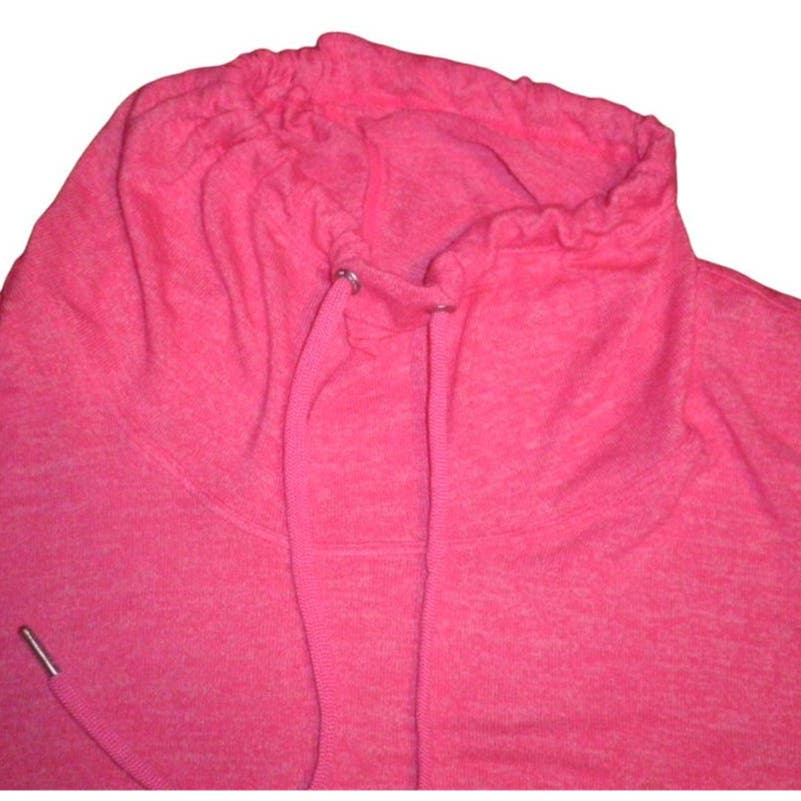 Calvin Klein XL Women's Performance Drawstring Cowl Neck -Hot Pink